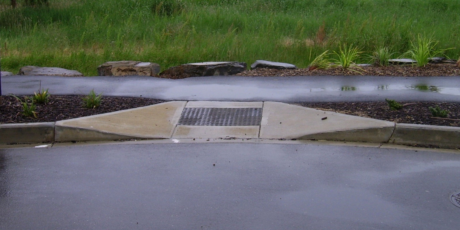 A curb cut